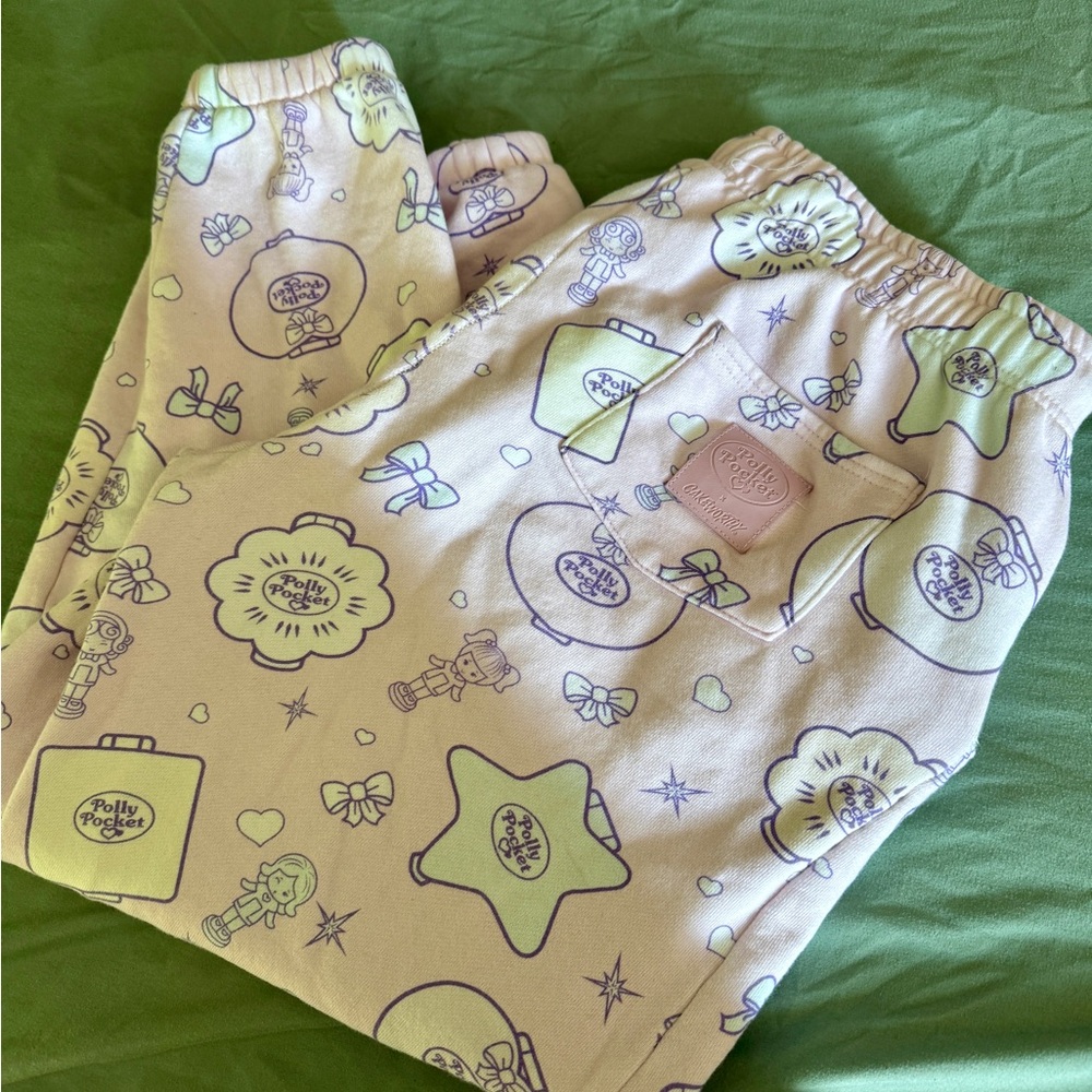 Polly Pocket Pink Printed Jumpsuit Pants - Picture 3 of 5